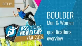 IFSC Climbing World Cup Vail 2016 - Qualifications Overview