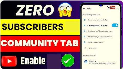 0 Subscribers Community Tab | Community Tab Enable Kaise Kare | How To Enable Community Tab