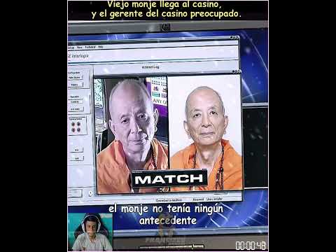 Viejo monje llega al casino, y el gerente del casino preocupado.