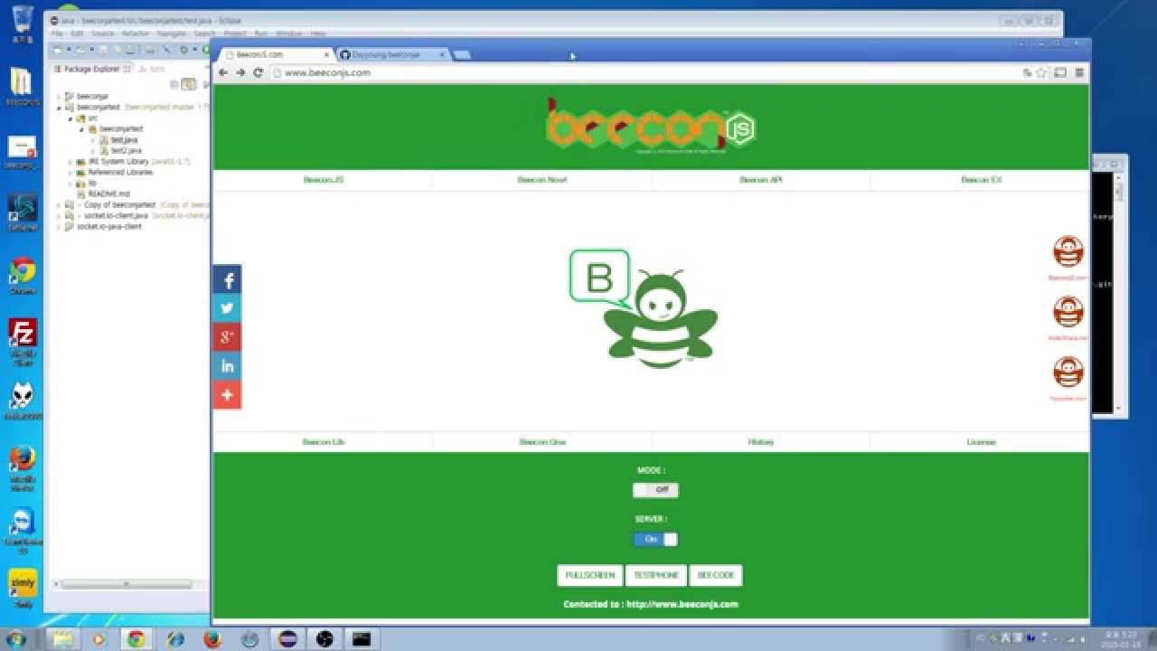 Make IoT JAVA App by BeeconJS YouTube