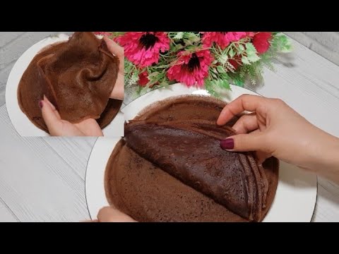 Ən ideal və düzgün qayda da Blinçikin hazırlanması | Kakaolu Blinçik | Şokoladlı blinçik