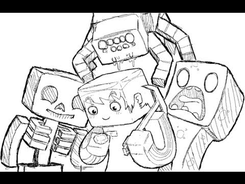 Simple Way To Draw Minecraft Blocks - YouTube