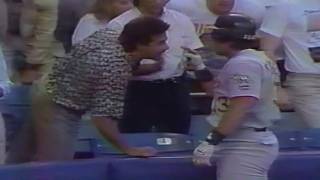 Jose Canseco heckled by Yankee fans over dating Madonna 1991.