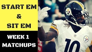 NFL Week 1 Start Em and Sit Em Matchups | Fantasy Football 2017