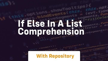 if else in a list comprehension