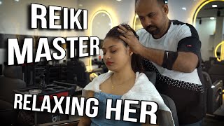 Reiki Master trying to Relax his Subcriber with his magical Head massage therapy , ASMR hair massage