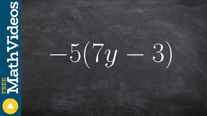 An expression using the distributive property ex2, -5(7y - 3)