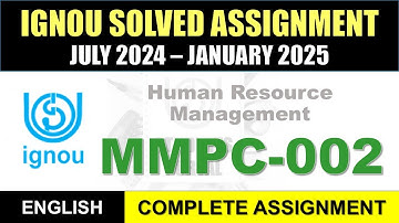 MMPC 002 Solved Assignment 2024-25 || mmpc-002 solved assignment in English || July 2024 to Jan 2025
