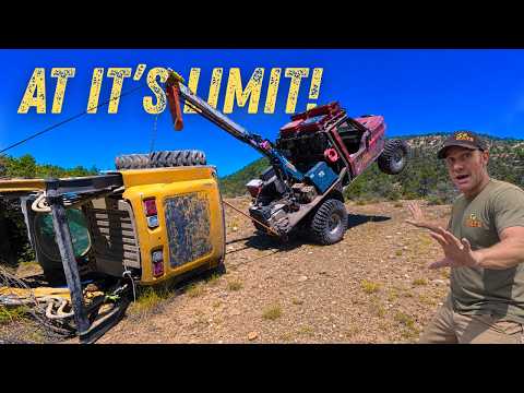The Rat Rod Wrecker Was At It's Breaking Point Saving This Rolled SKID STEER!