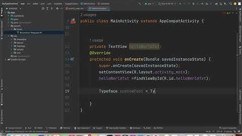 How to use an custom .ttf/font to TextView or any other component in Android Java project | Tutorial