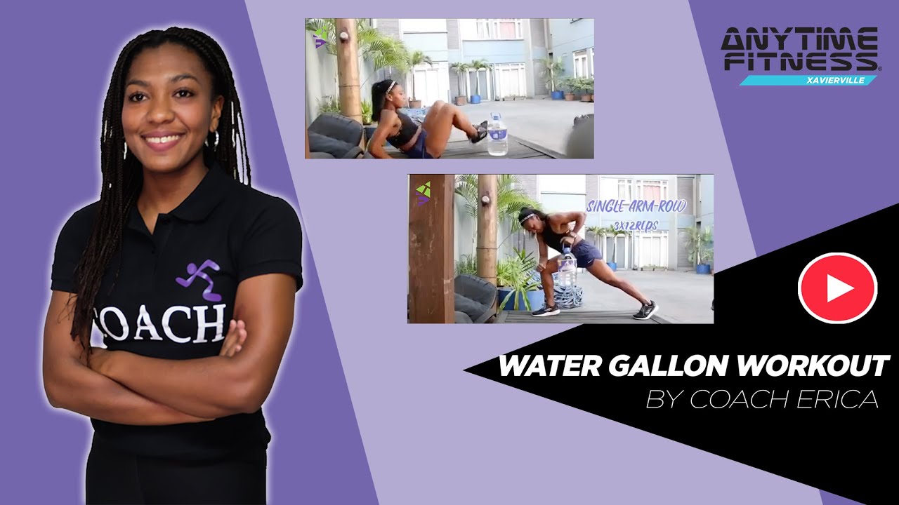 Water Gallon Workout w/ Coach Erica of AF Xavierville YouTube