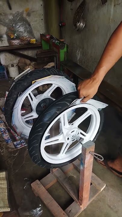 repaint velg pakai cat pilok Diton premium warna putih sudah selesai
