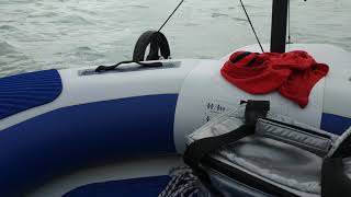 TRIBORD 5S inflatable sail in good wind. Onboard.