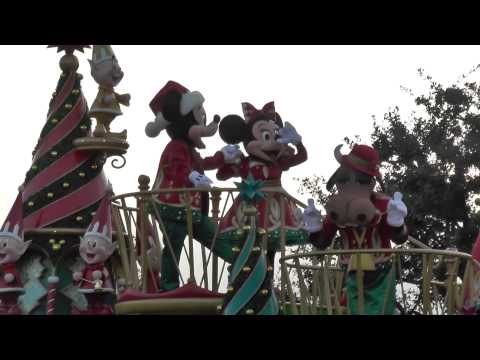 初日 Tdlクリスマス14 ディズニー サンタヴィレッジ パレード キャラ中心 Youtube