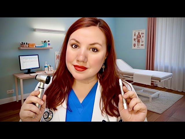 ASMR Examen Médico PROFESIONAL 🩺 Nervios Craneales, Oído y Vacunas