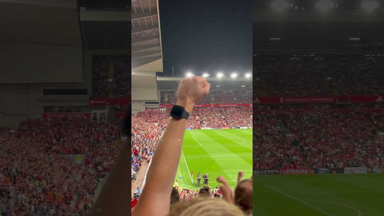 Liverpool fans sing Chiesa song after Chiesa scores vs Bournemouth in the premier league. 4-2