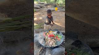 From Nature to Heart ❤️ Hadza Kids Cooking with Love #shorts