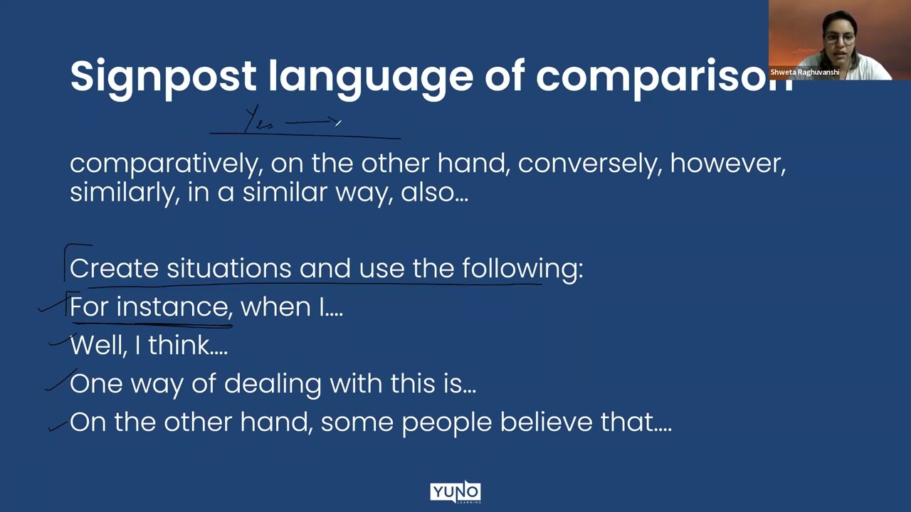 Signpost Language of Comparison I IELTS Speaking | Yuno Learning