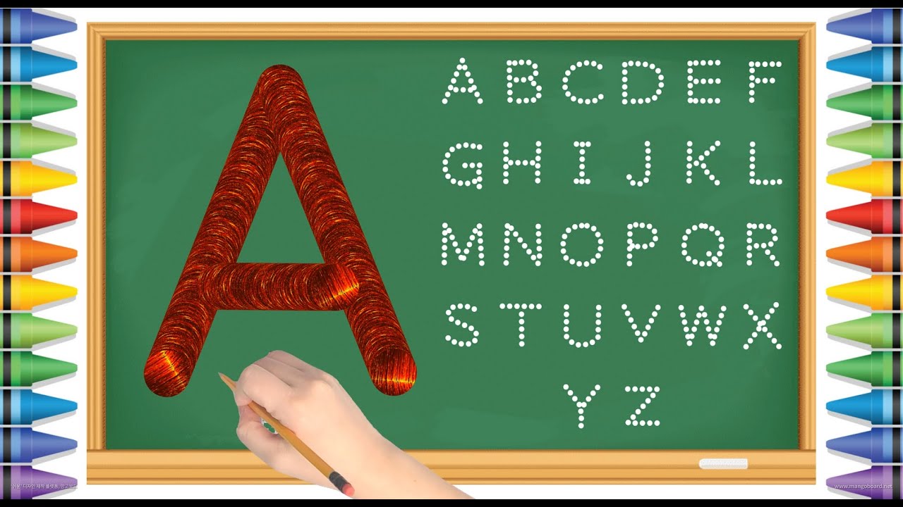 [알파벳 놀이] 유아와 어린이를 위한 Alphabet 대문자 A부터 Z까지 따라 쓰기 | Write Alphabet A to Z ...