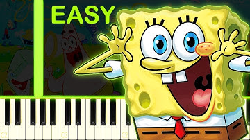 SPONGEBOB SQUAREPANTS THEME - EASY Piano Tutorial