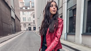 Rocking a red leather jacket ❣️