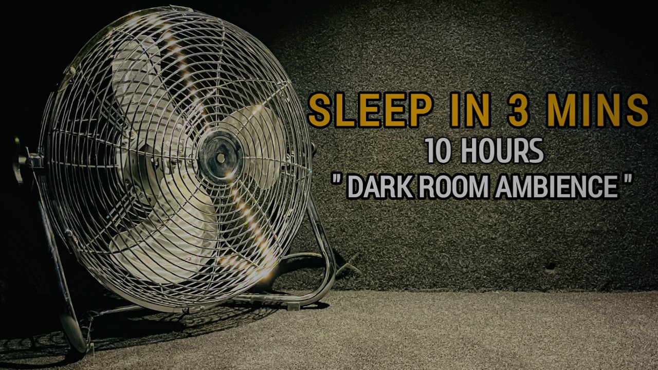 Засыпайте за 3 минуты 😴 Белый шум вентилятора (10 часов) Атмосфера темной комнаты