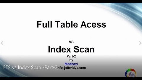 FTS vs Index Scan  Part 2