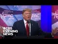 Trump gives fiery, off-script speech at CPAC