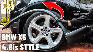 Как установить расширитель крыла колесных арок BMW X5 E53 4.8is STYLE Wheel Arch Fender Flare