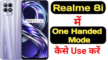 How to enable one handed mode in realme 8i || Realme 8i me one handed mode kaise enable kare ||