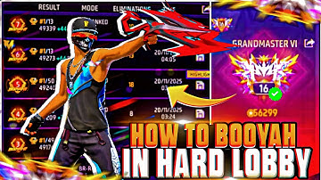 🗣️HOW TO BOOYAH IN HARD LOBBY 😨