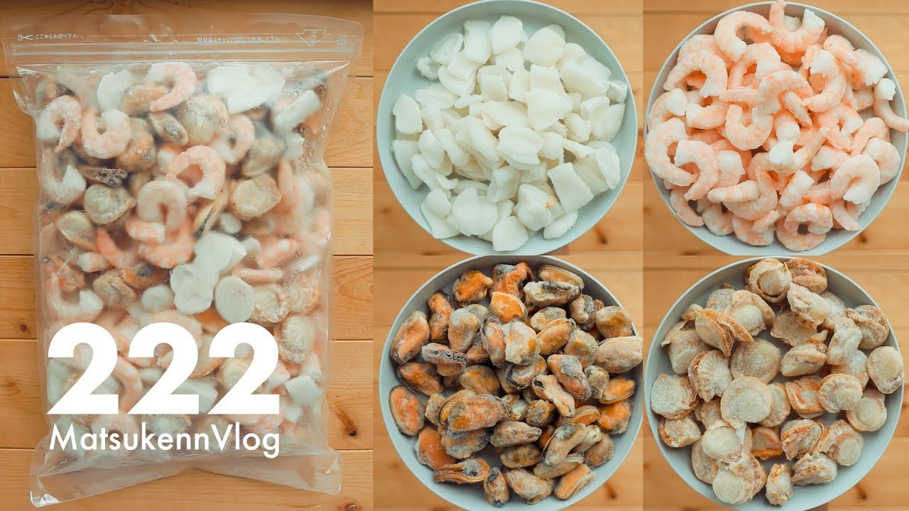 コストコ 冷凍シーフードミックスを仕分けして数をかぞえた結果 神食材 Vlog 222 Youtube