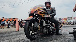 Insane Turbo Drag Bike!