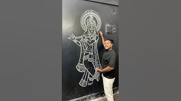 Biggest Krishna Drawing #shorts #diwali #trending #foryou