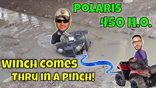 Polaris Sportsman 450 HO & Honda Foreman 500 4x4 | Mudding Adventure!