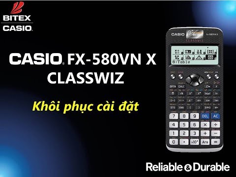Video Khôi phục cài đặt trên máy tính CASIO fx-580VN X... - youtube
