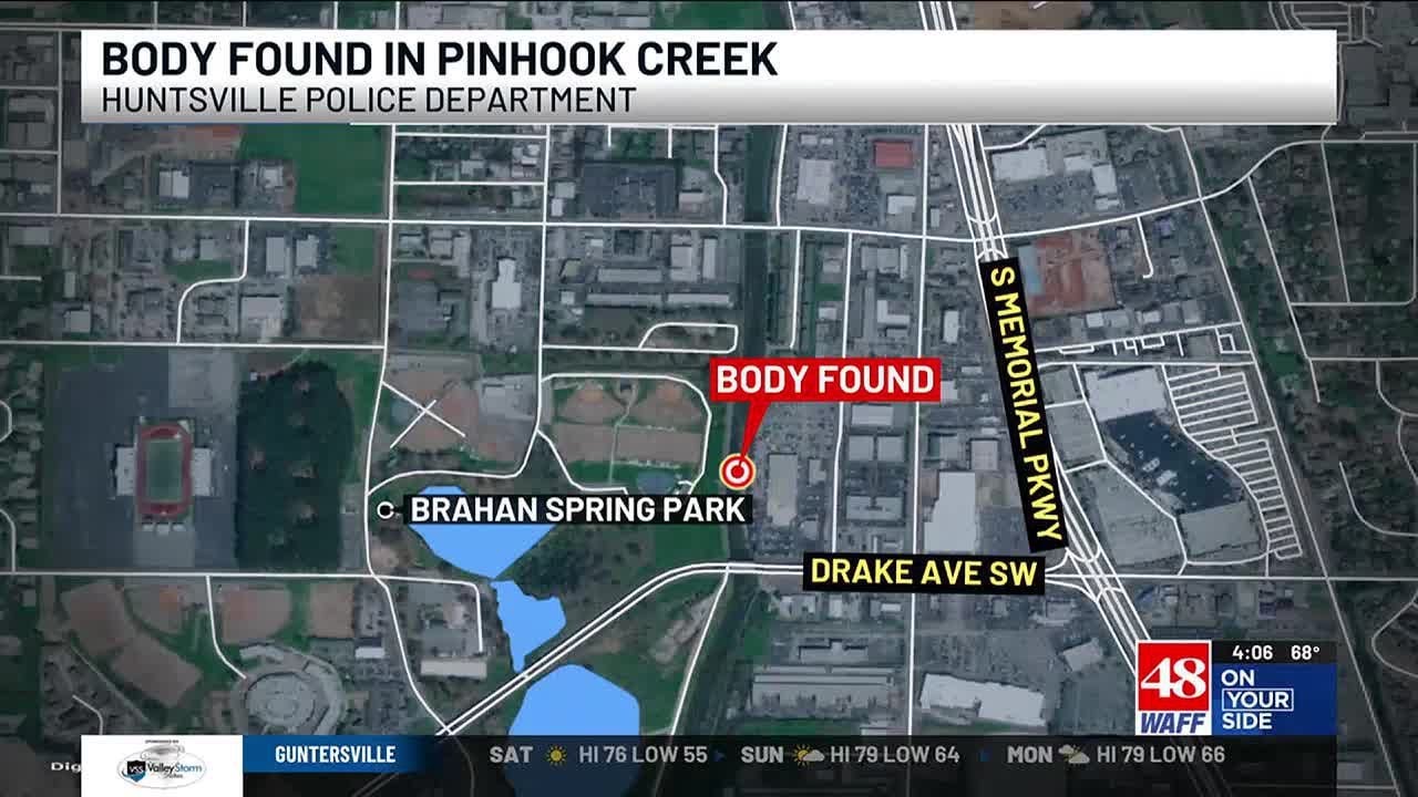 Investigation underway after body found in Huntsville creek - YouTube