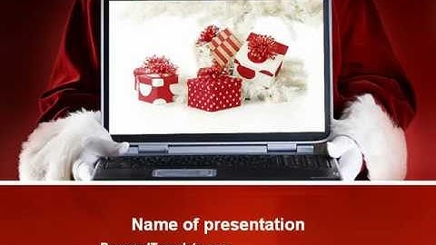 Christmas Presents Online PowerPoint Template by PoweredTemplate.com