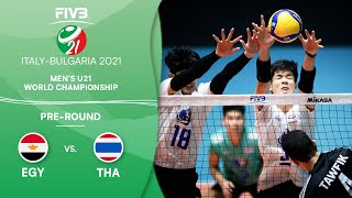 EGY vs. THA - Pre-Round | Full Game | Men's U21 Volleyball World Champs 2021