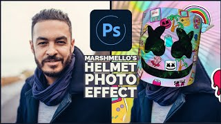 Marshmello's Helmet Photo Effect Using Adobe Photoshop Camera screenshot 4