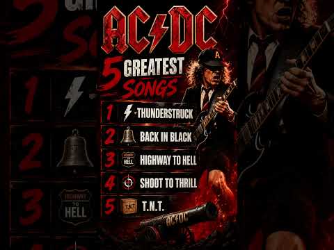 5 Greatest AC/DC Songs Ever 🤘🔥 | Thunderstruck, Back in Black & More