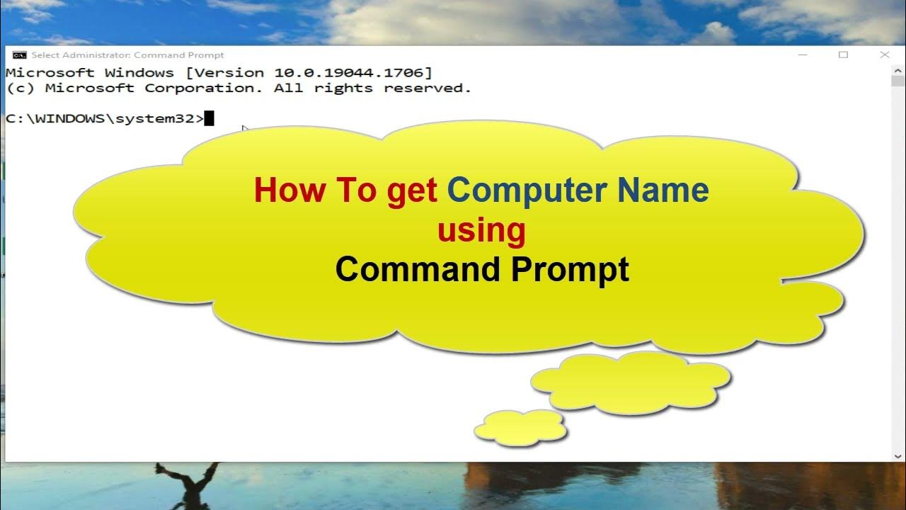 How to find computer name in windows 10 using command prompt - YouTube