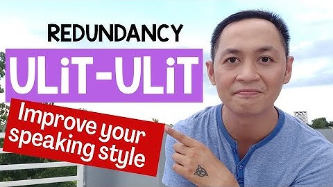 REDUNDANCY ERROR - Avoid these redundant phrases