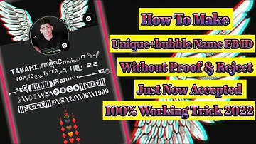How To Make Unique Name Facebook Account 2022 || Unique Invalid Name Facebook Account 2022