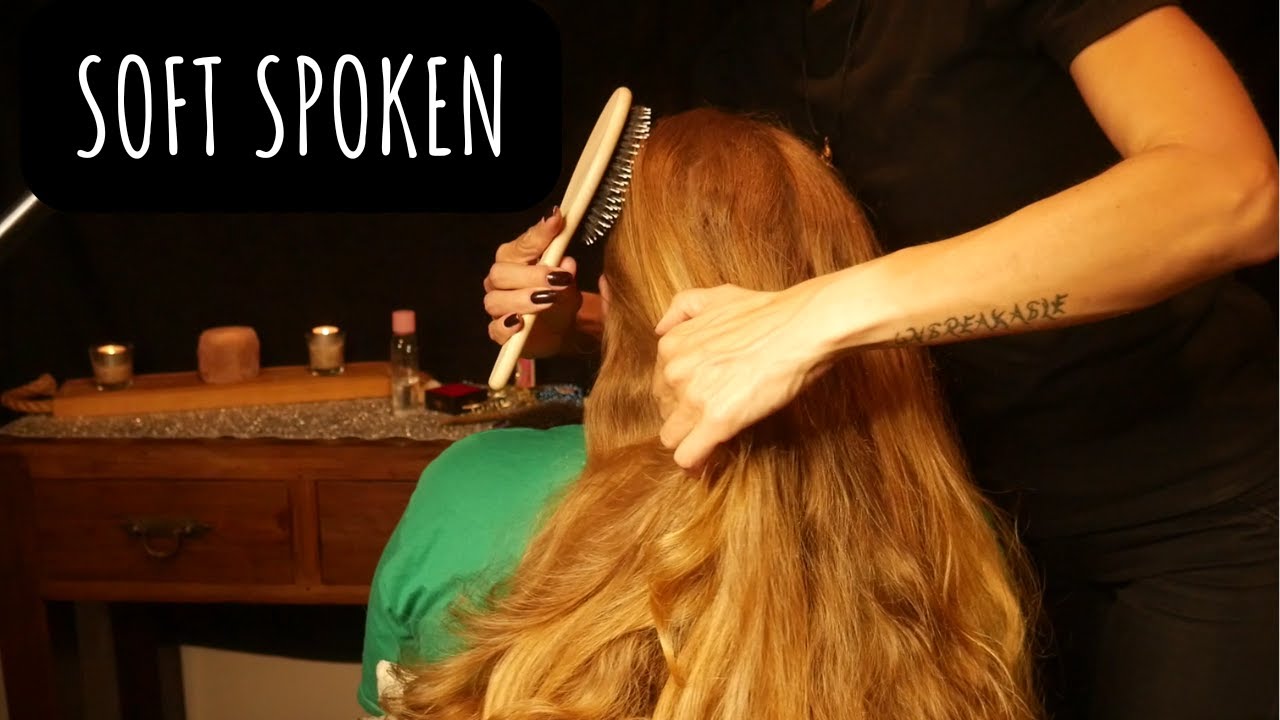 Mesmerizing hair brushing and play with Tania - soft spoken ASMR