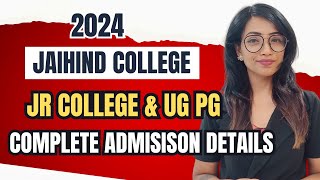 JAI HINDI COLLEGE ADMISISON 2024 COMPLETE DETAILS | COURSES OFFERED| NEW FEES STRUCTURE