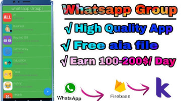 whatsapp group Apk free aia file and firebase control // full prosess ( A to Z) First Online Creator