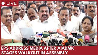AIADMK leader Edappadi K. Palaniswami in Chennai leads Assembly walkout