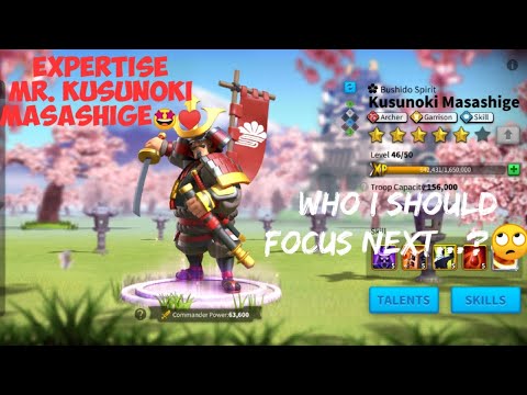 Expertise Mr. Kusunoki Masashige🤩| Is he good..?🤔| Rise of Kingdoms | ROK