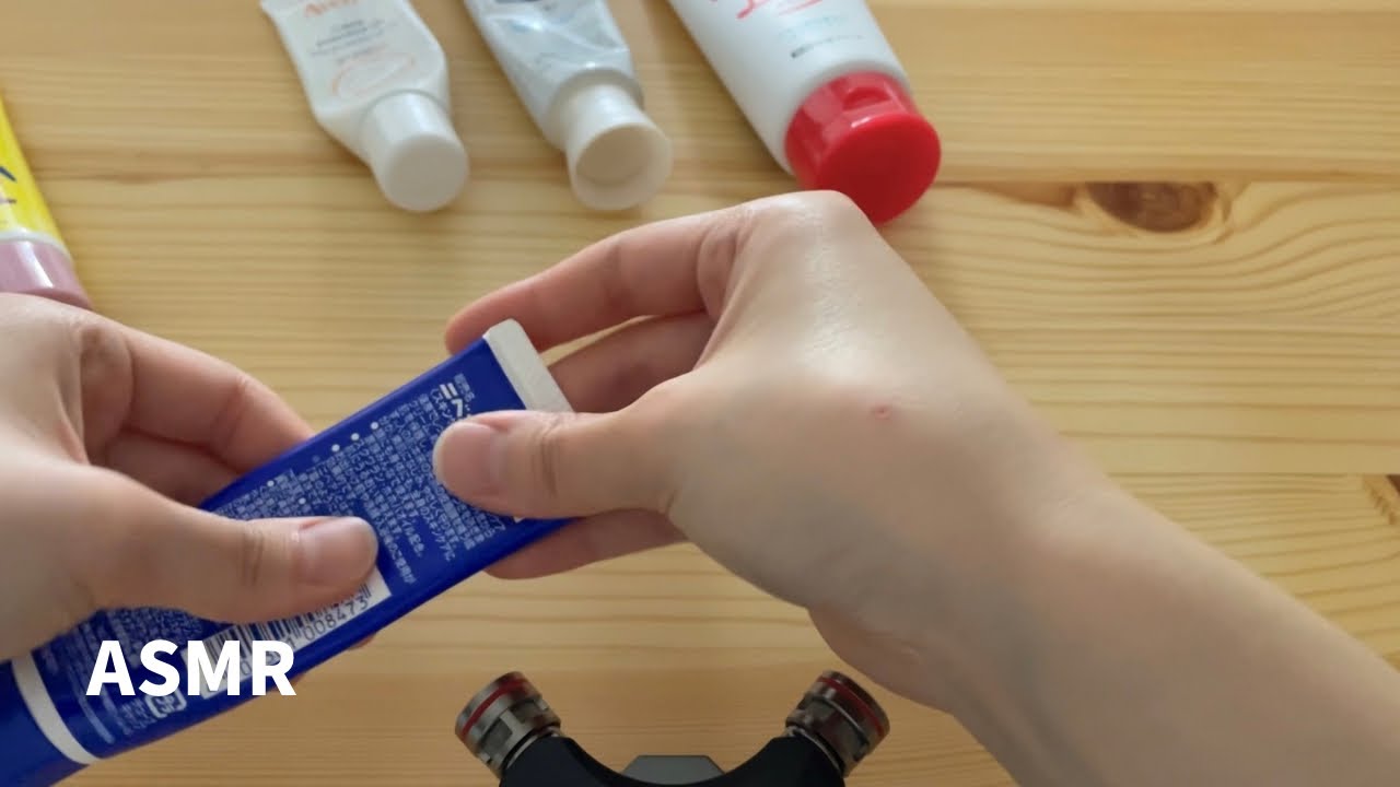 【ASMR｜音フェチ】チューブ容器の高速タッピング音×蓋の開閉音×スクラッチング音。Tapping, Lid Sounds